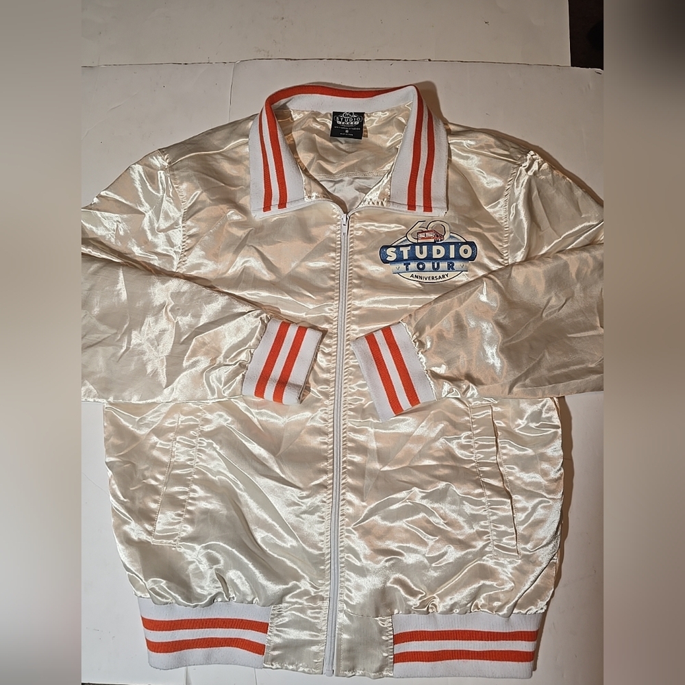 Universal Studio 60th Anniversary Tour Cream Satin Jacket with Red Stripes